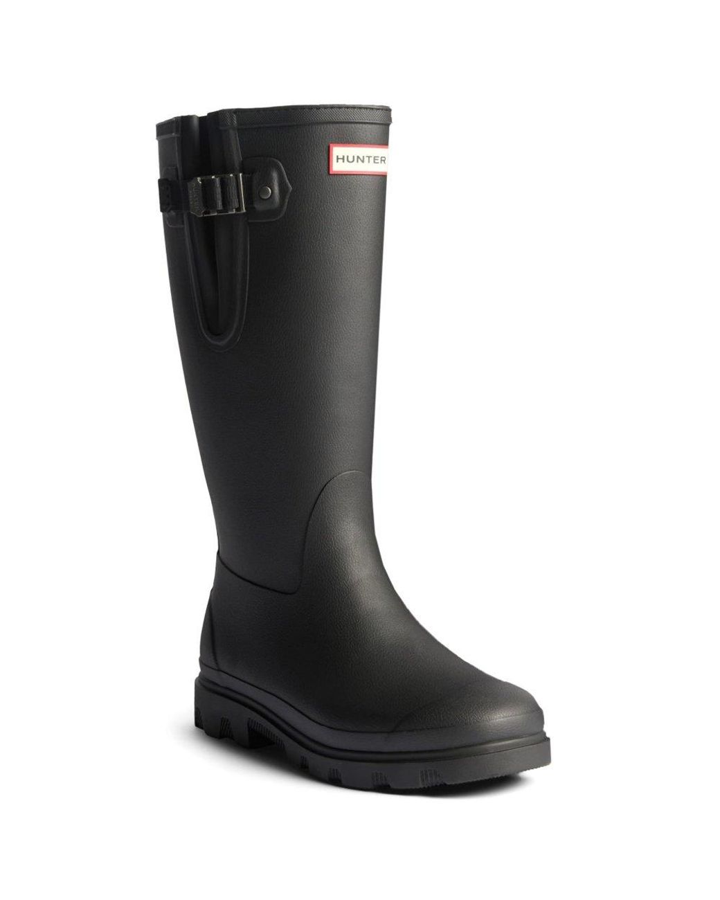 Hunter Black Field Downpour Wellingtons