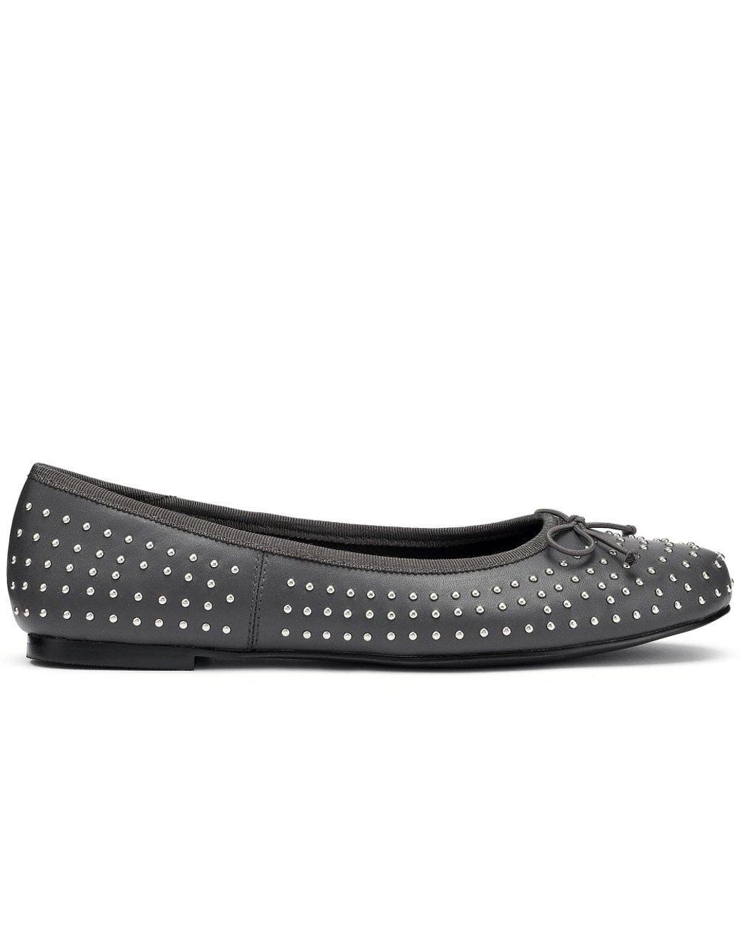 Hotter Black Ebba Wide Fit Ballerina Pumps