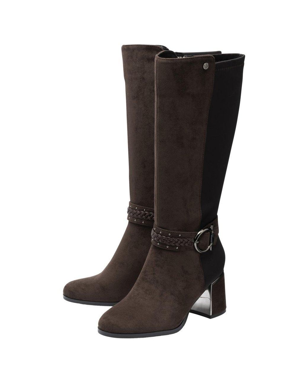 Lotus Black Palmer Knee High Boots