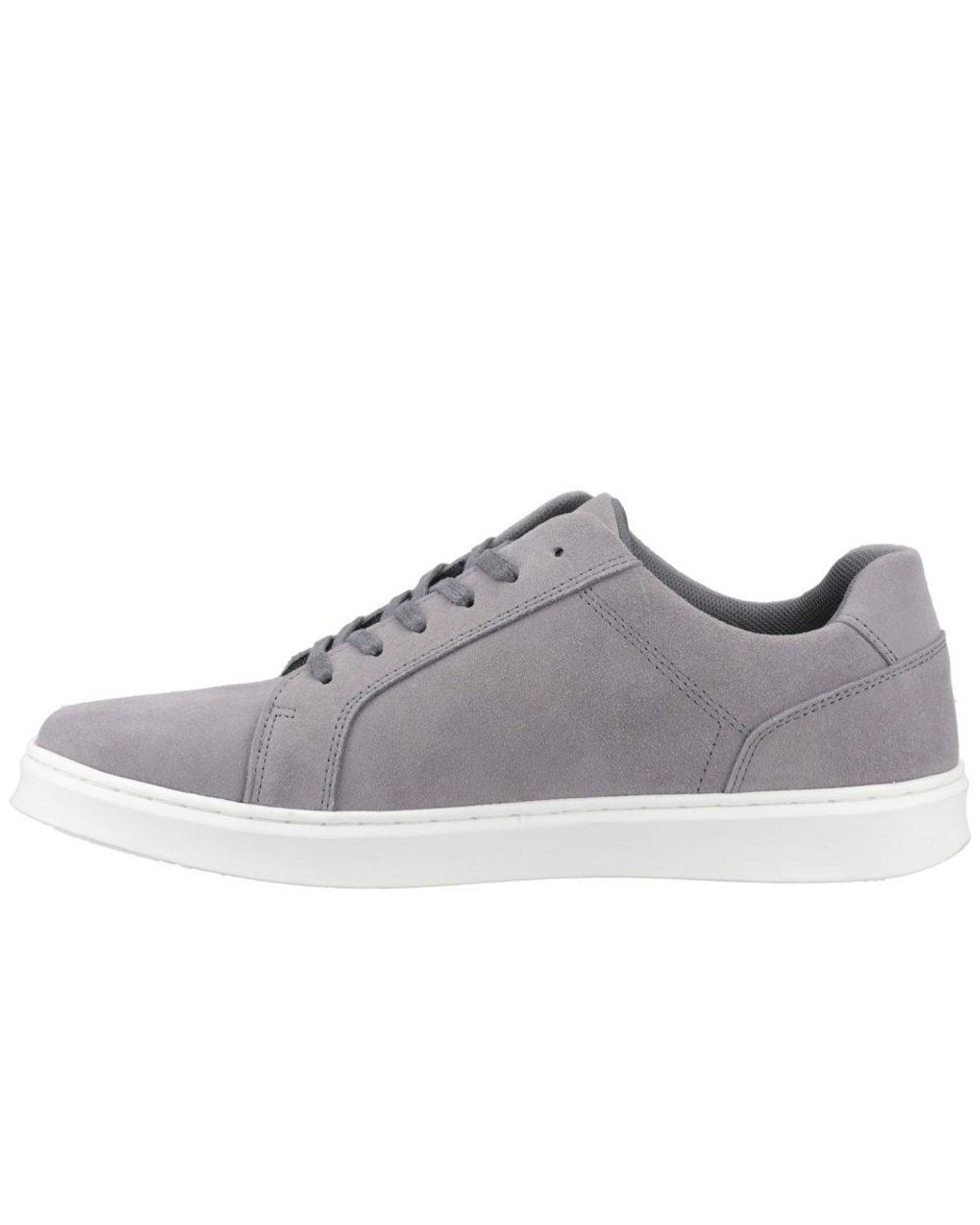Hush Puppies Gray Madden Suede Shoes for men