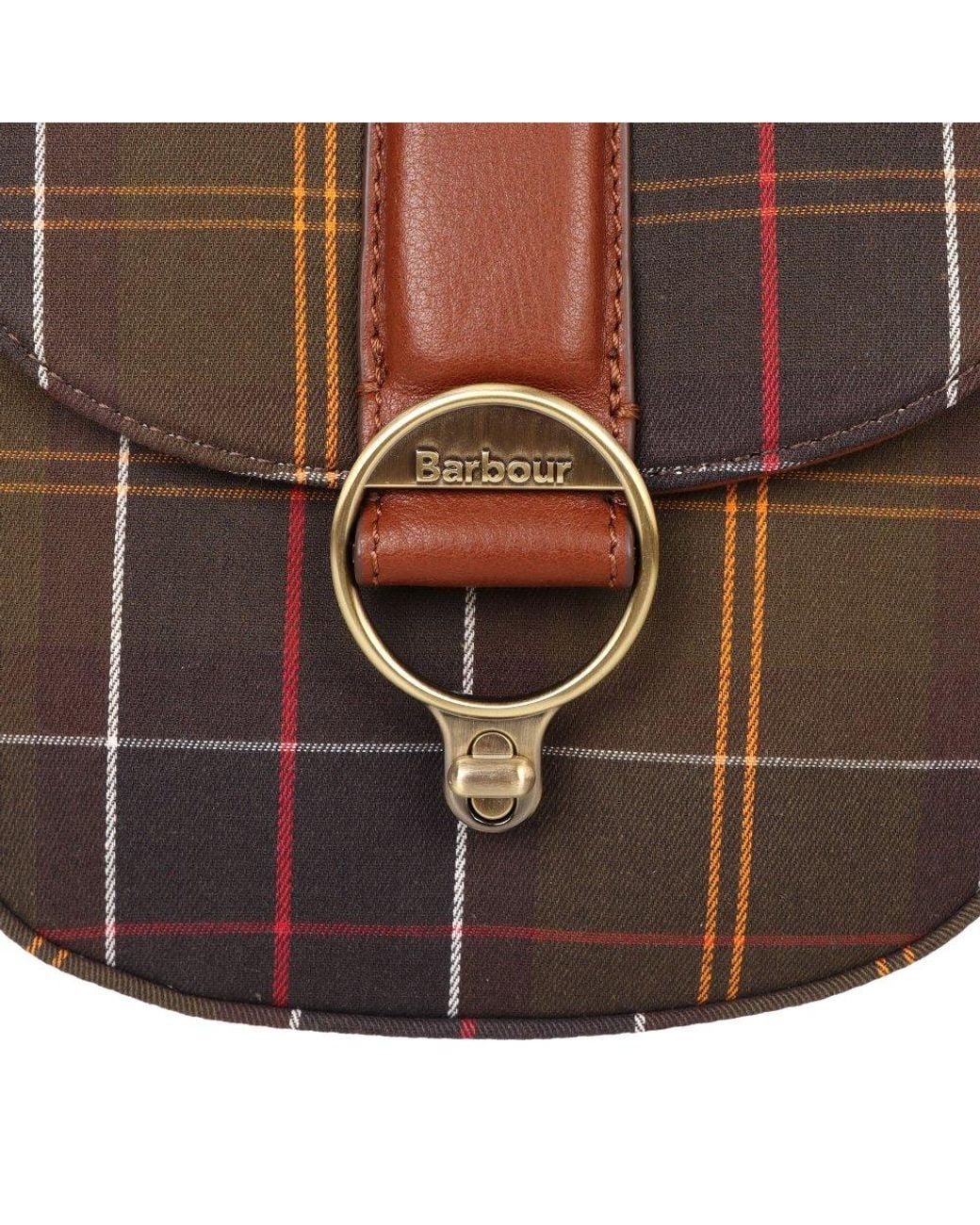 Barbour Brown Elm Tartan Crossbody Handbag