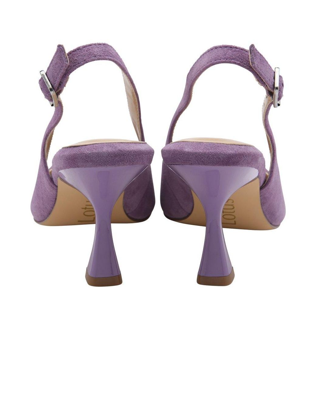 Lotus Purple Delfina Slingback Court Shoes