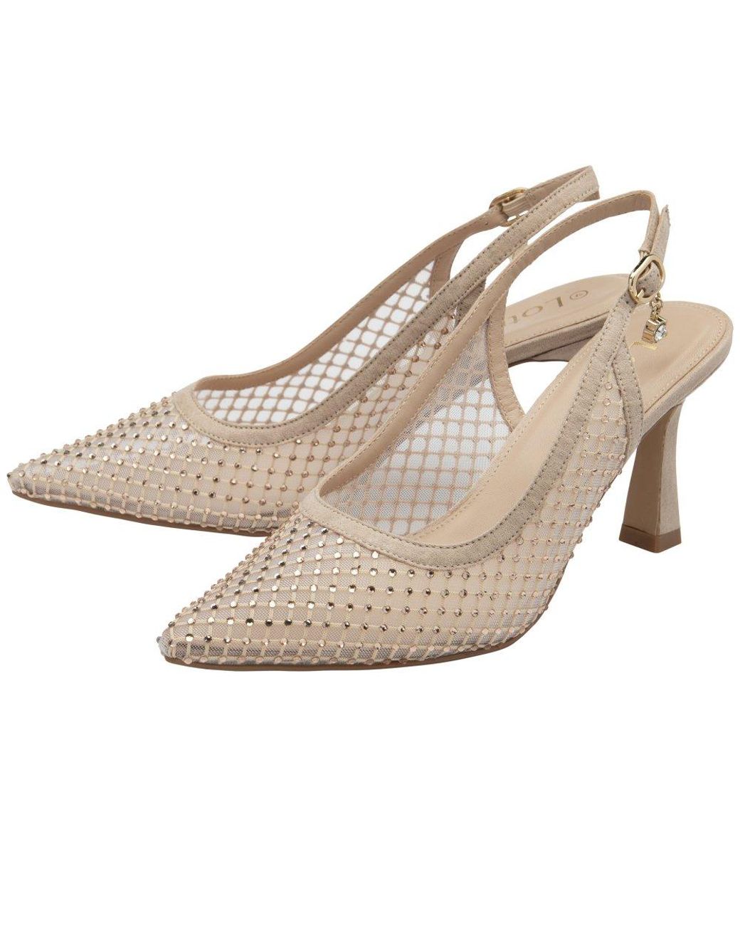 Lotus Metallic Phoenix Slingback Court Shoes