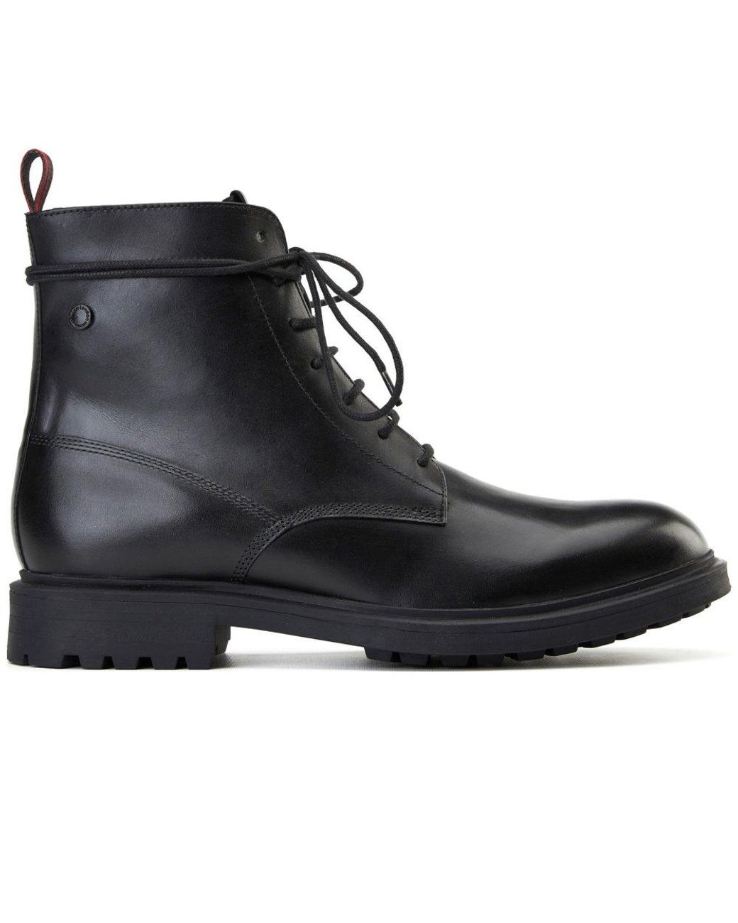 Base London Black Brunel 7 Eyelet Boot for men