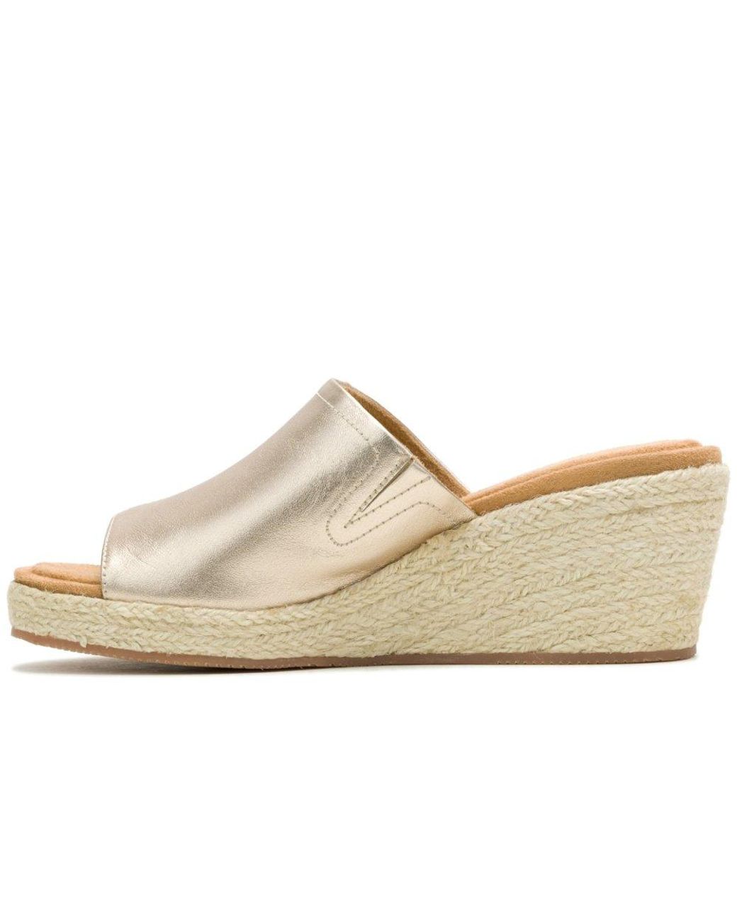 Hush Puppies White Willow Rattan Sandals