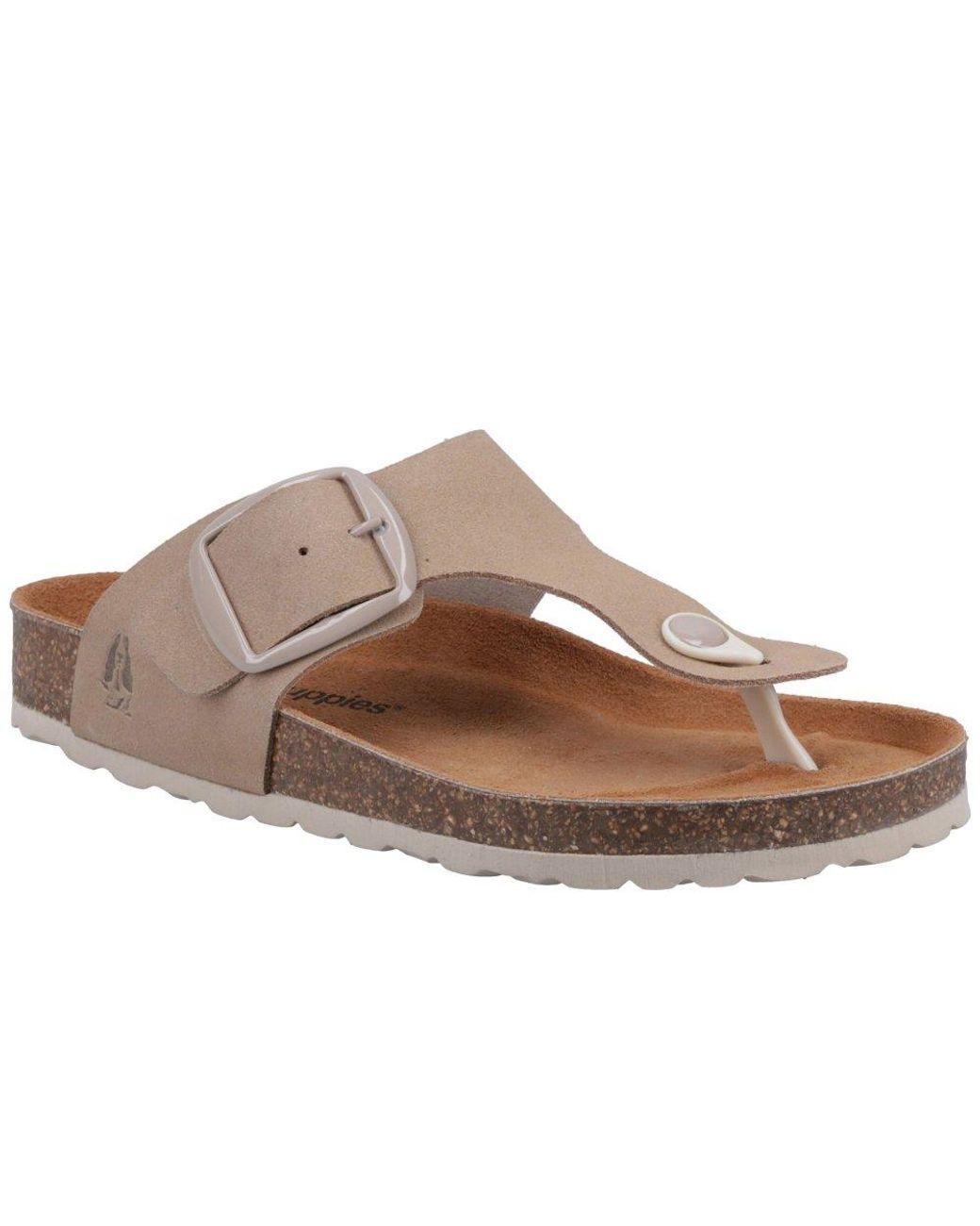 Hush Puppies Brown Billie Toe Post Sandals