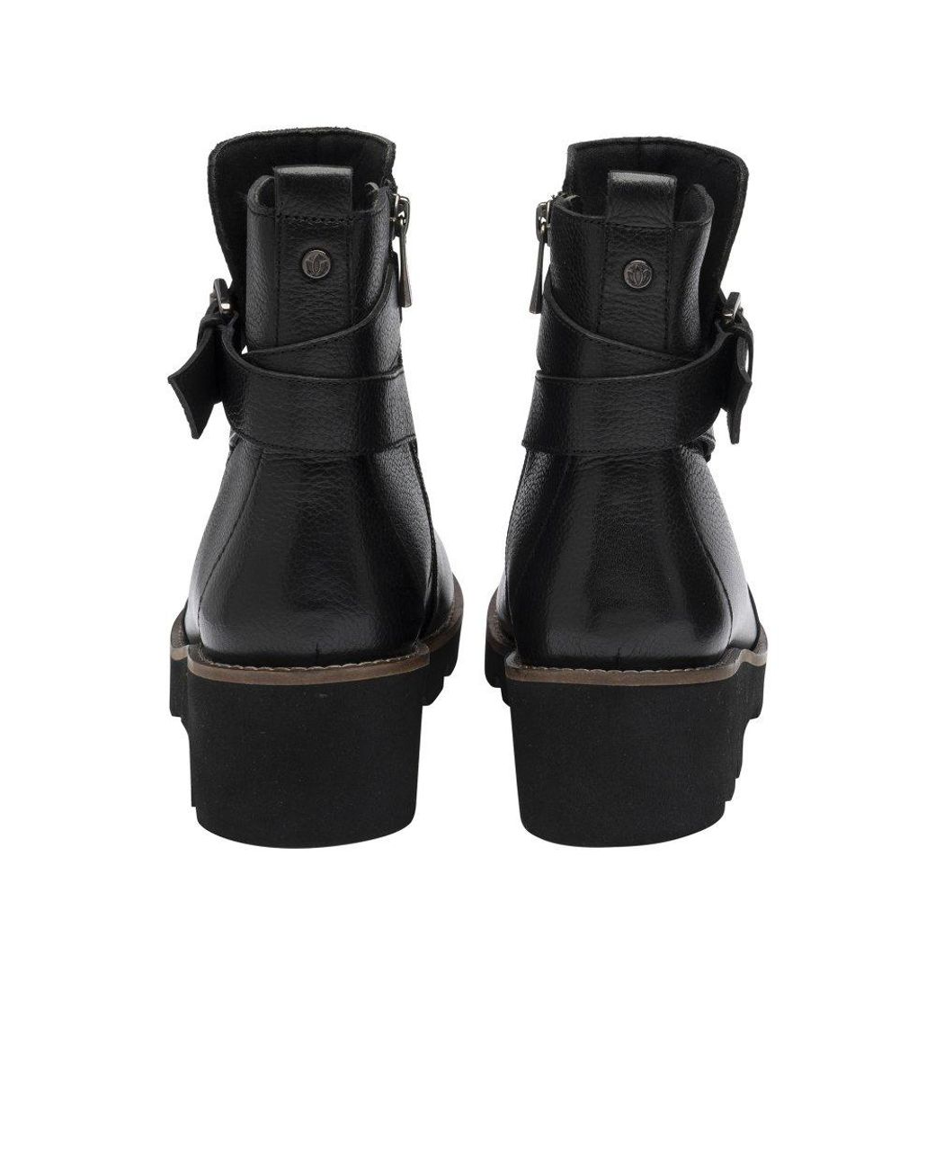 Lotus Black Lynx Ankle Boots