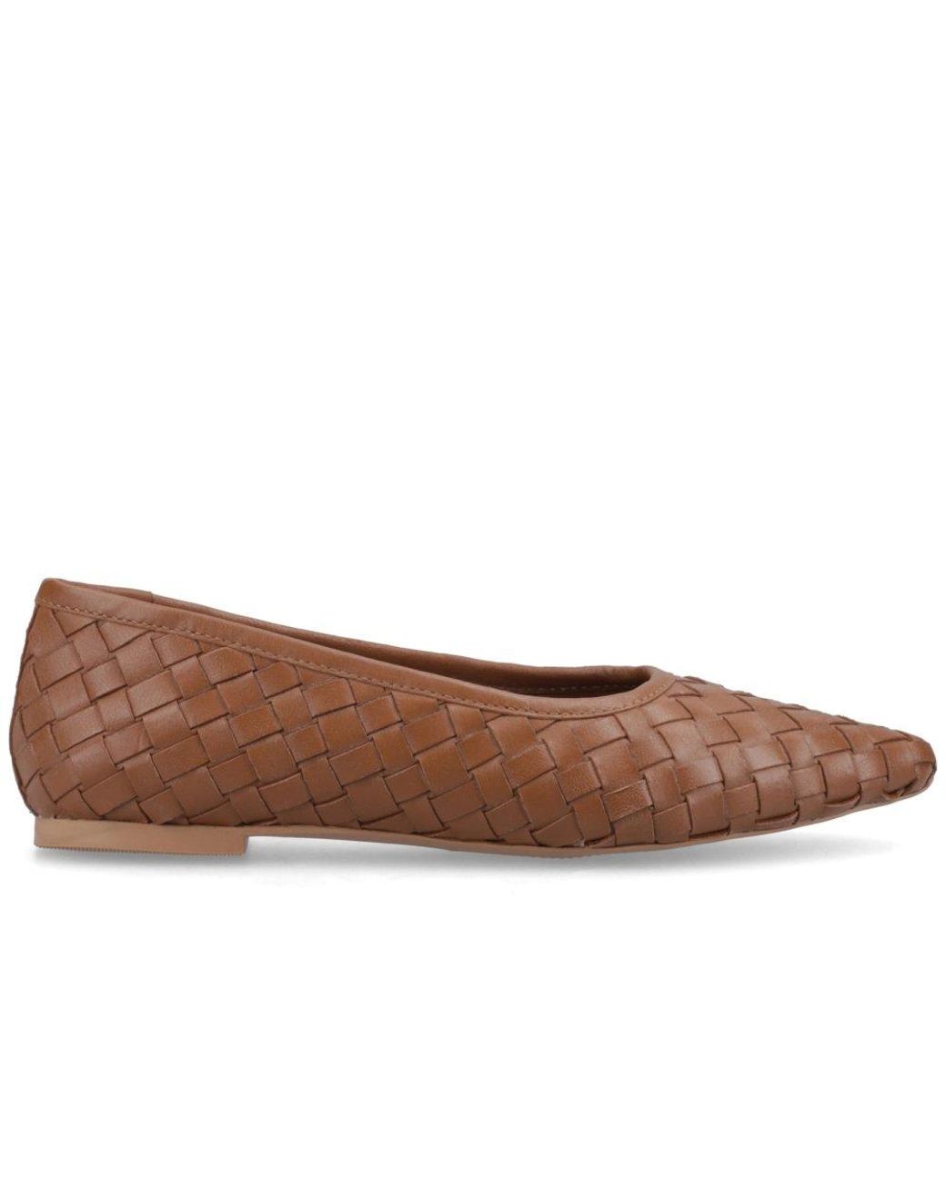 Hush Puppies Brown Darla Woven Ballerinas