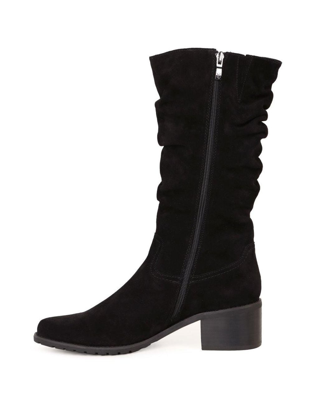 Caprice Black Fifi Calf Length Boots