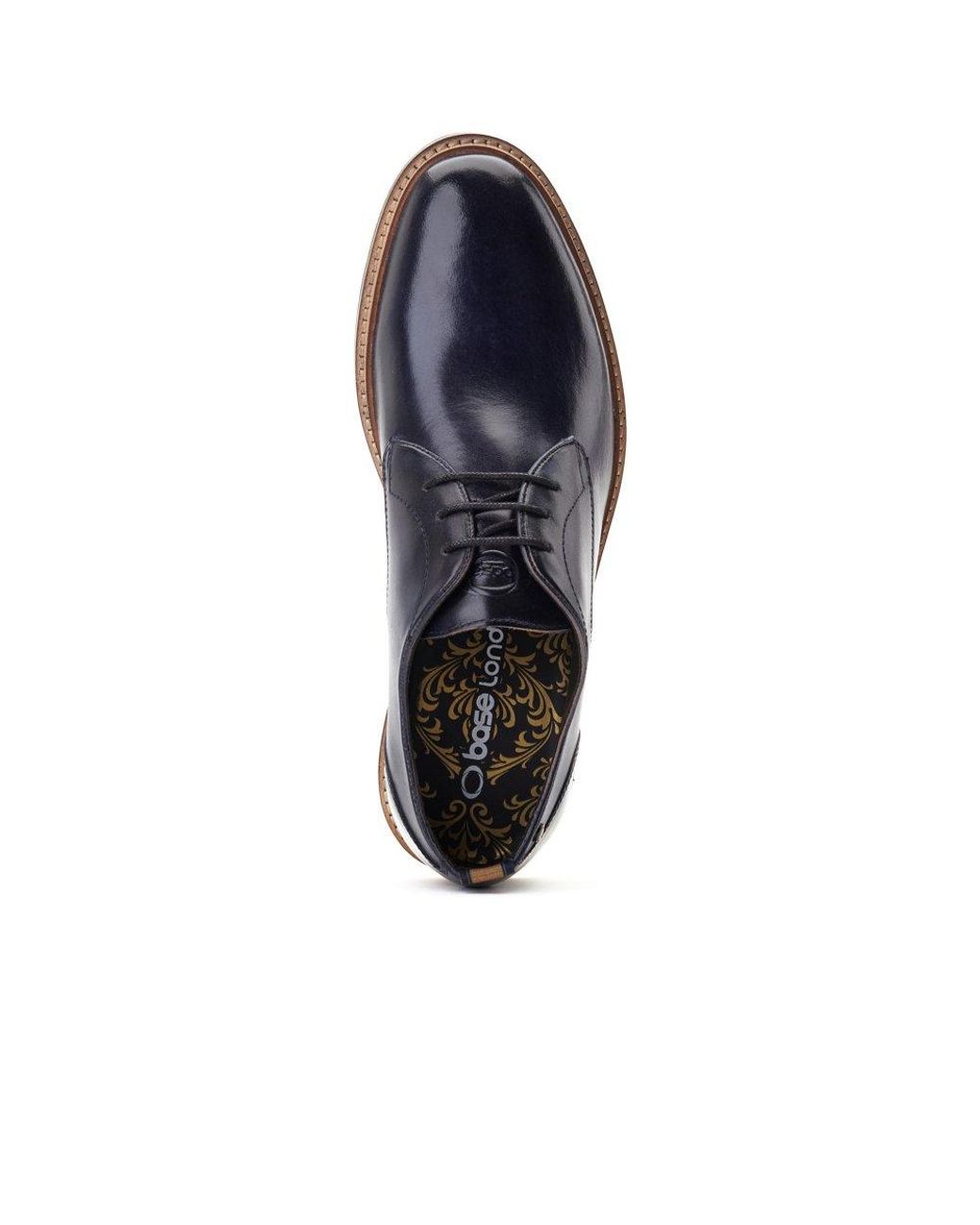 Base London Blue Woody Derby Shoes for men