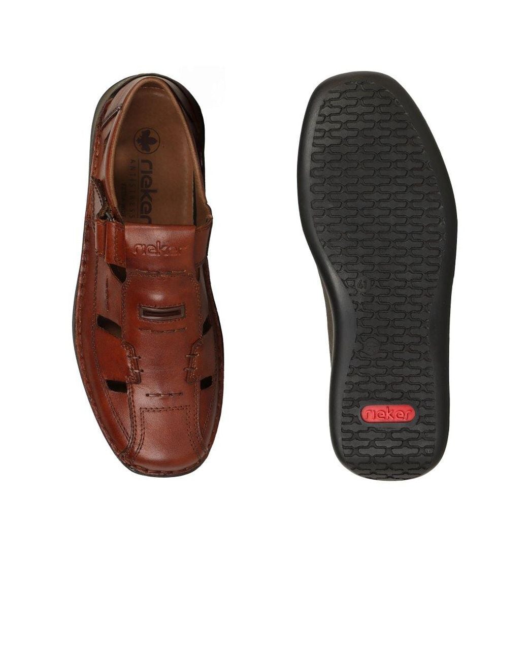 Rieker Brown Founder Fisherman Sandals for men