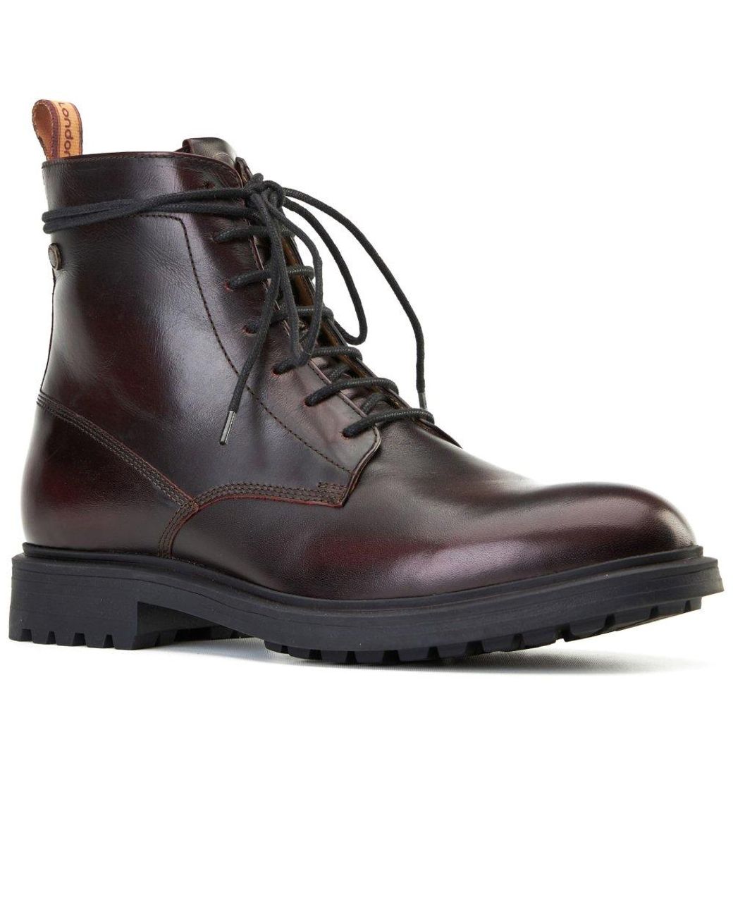 Base London Black Brunel 7 Eyelet Boot for men