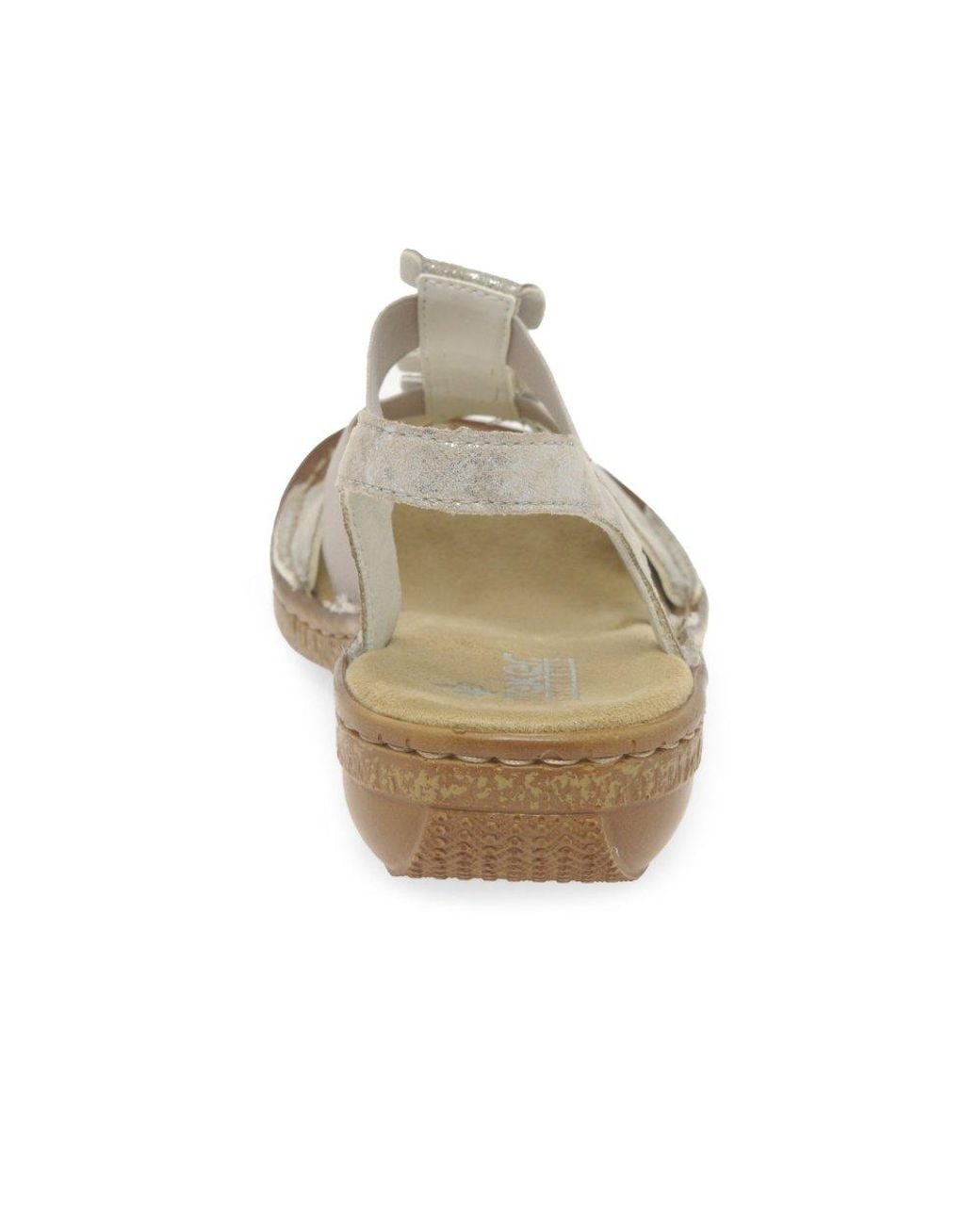 Rieker Metallic Trim Sling Back Sandals
