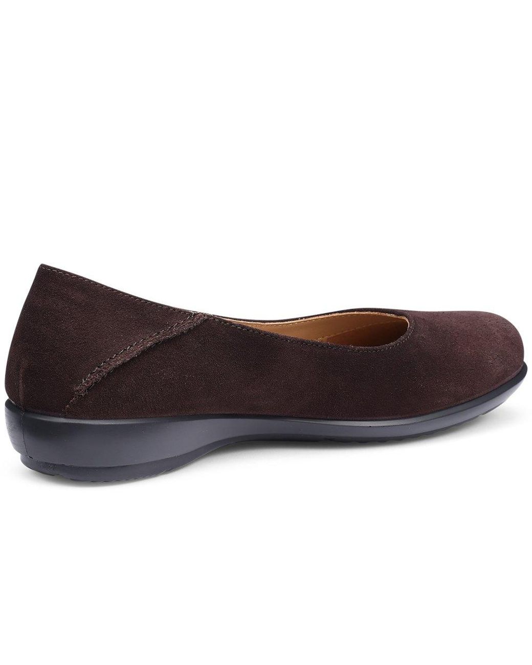 Hotter Brown Birdie Wide Ballet Pumps