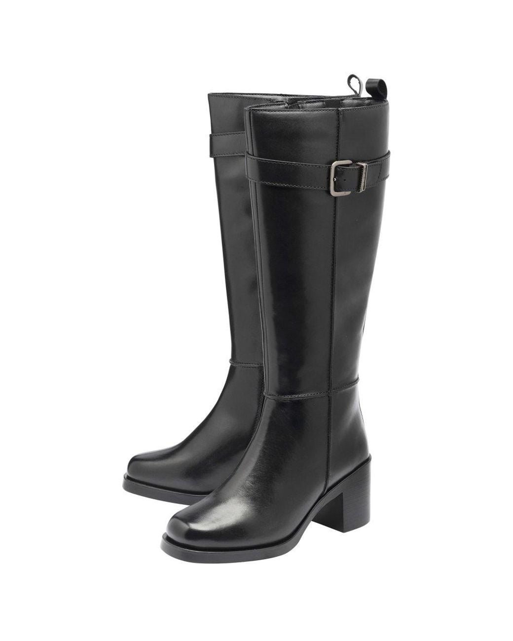 Lotus Black Liri Knee High Boots
