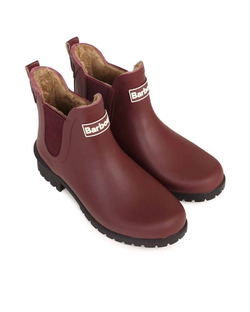 Barbour Red Kirkton Ankle Wellingtons
