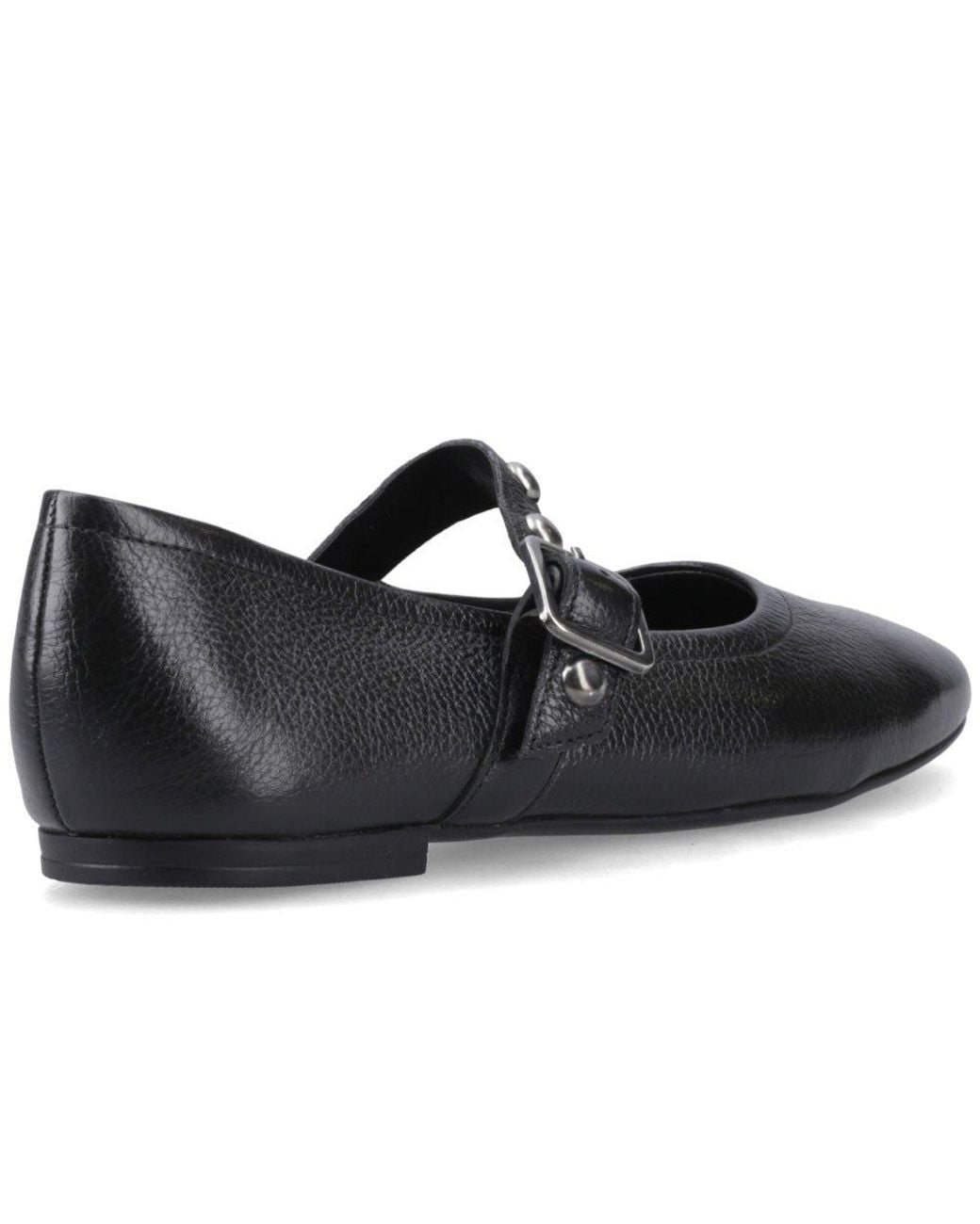 Hush Puppies Black Charlene Stud Ballerinas