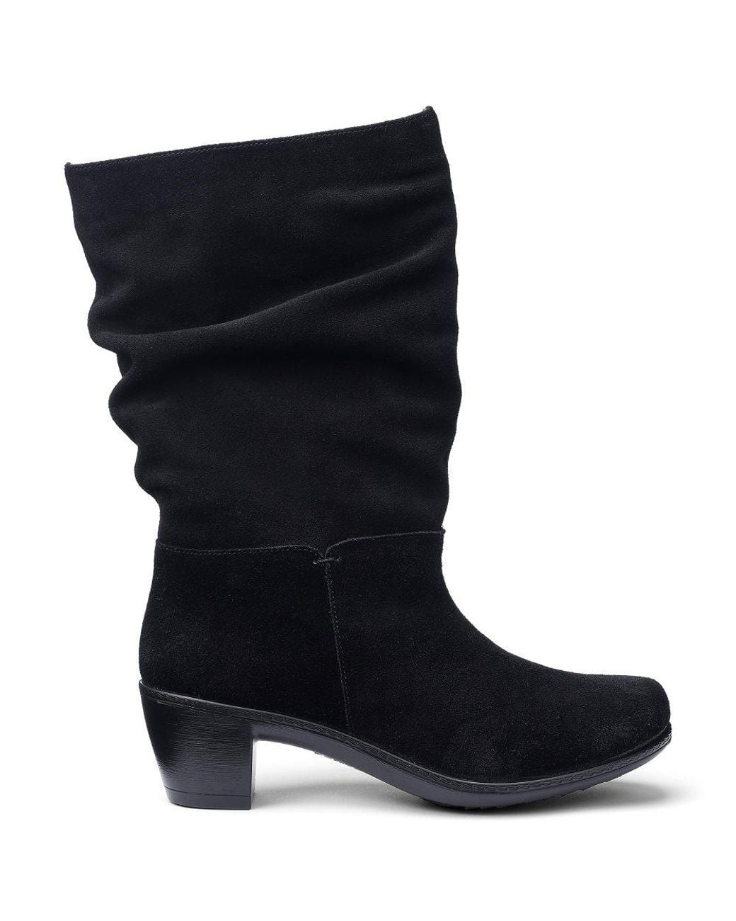 Hotter Blue Rhone Wide Fit Calf Boots