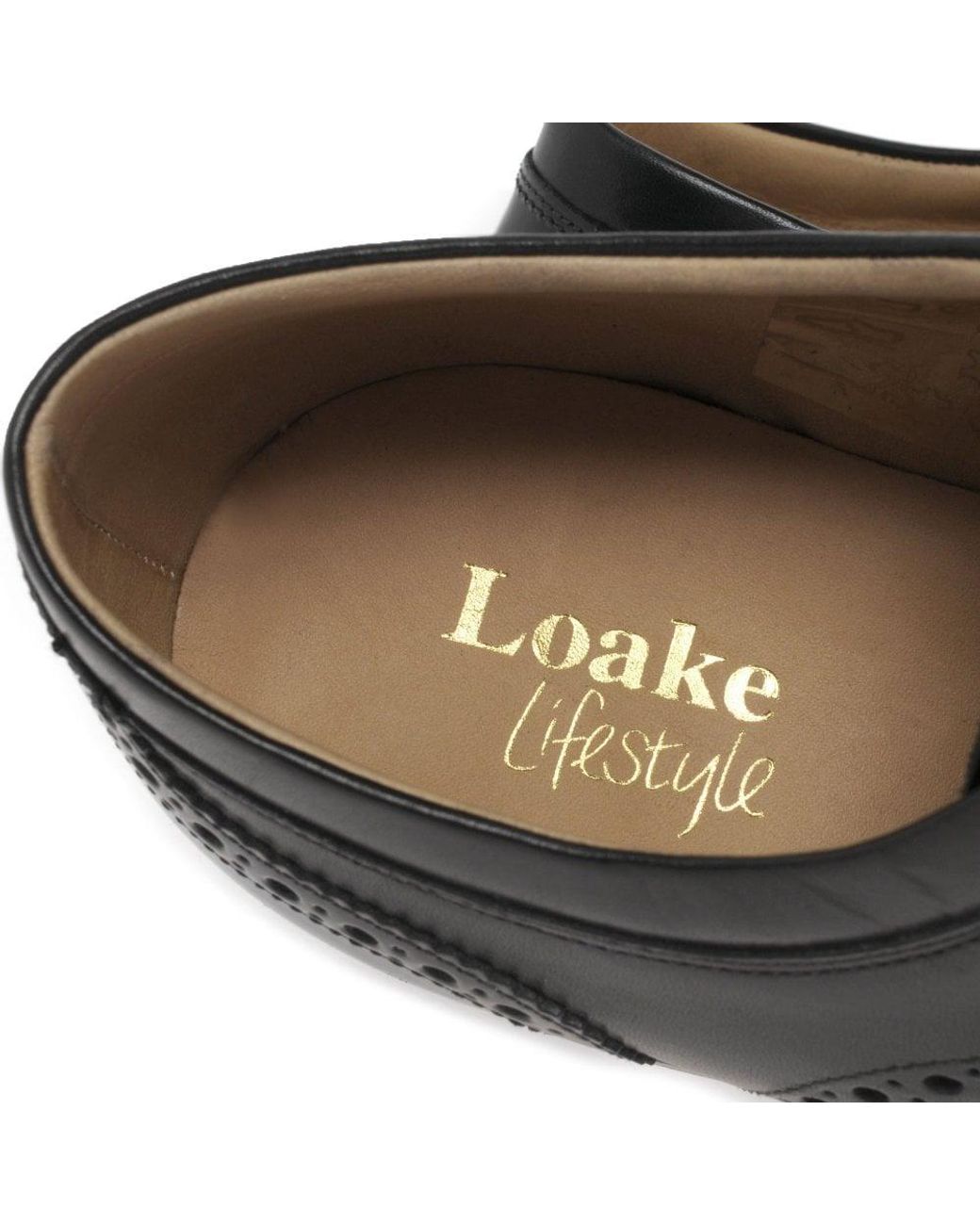 Loake Black Pangbourne Lace Up Formal Shoes for men