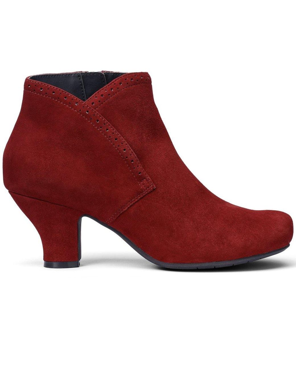 Hotter Red Opera Ankle Boots