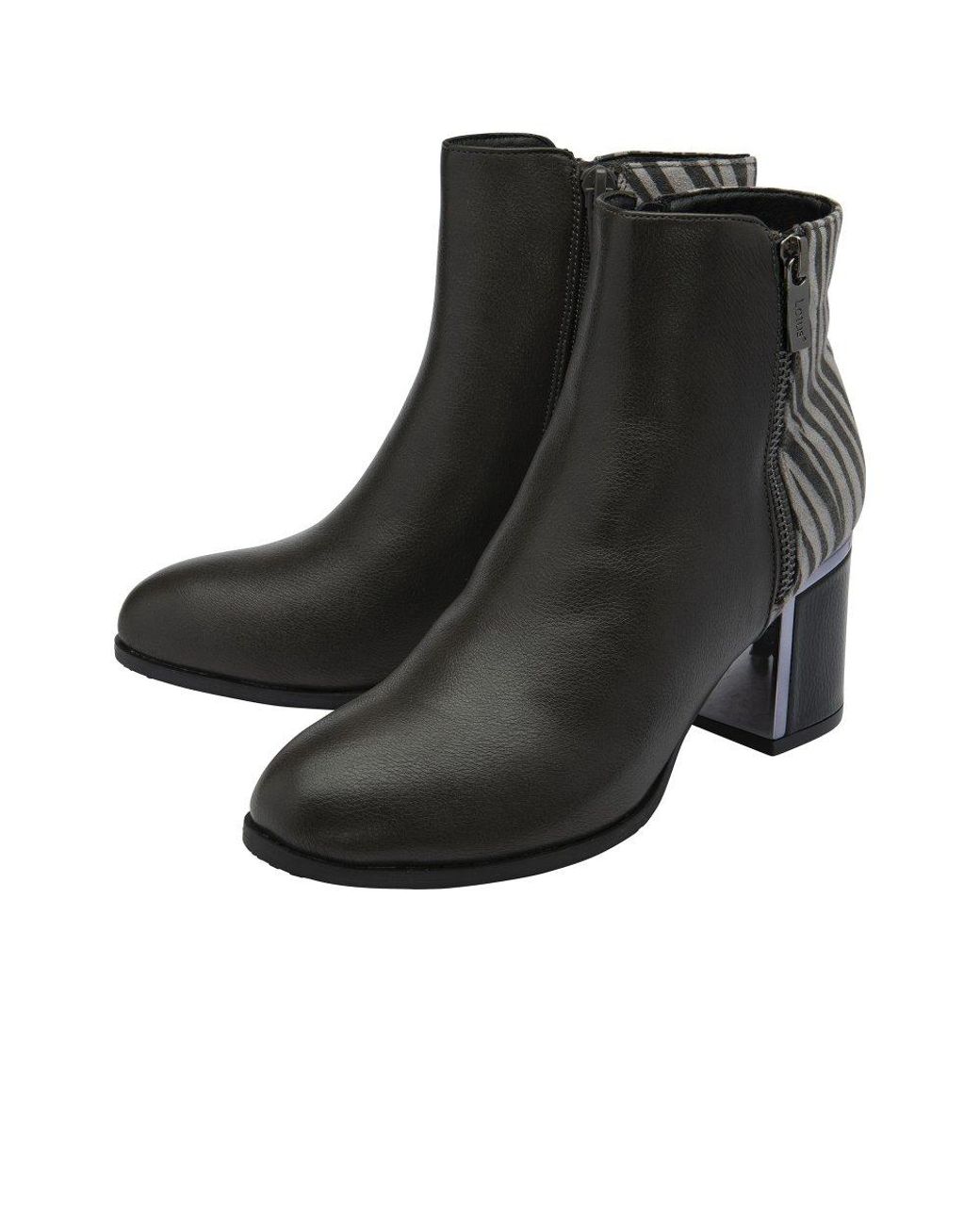Lotus Black Athens Ankle Boots