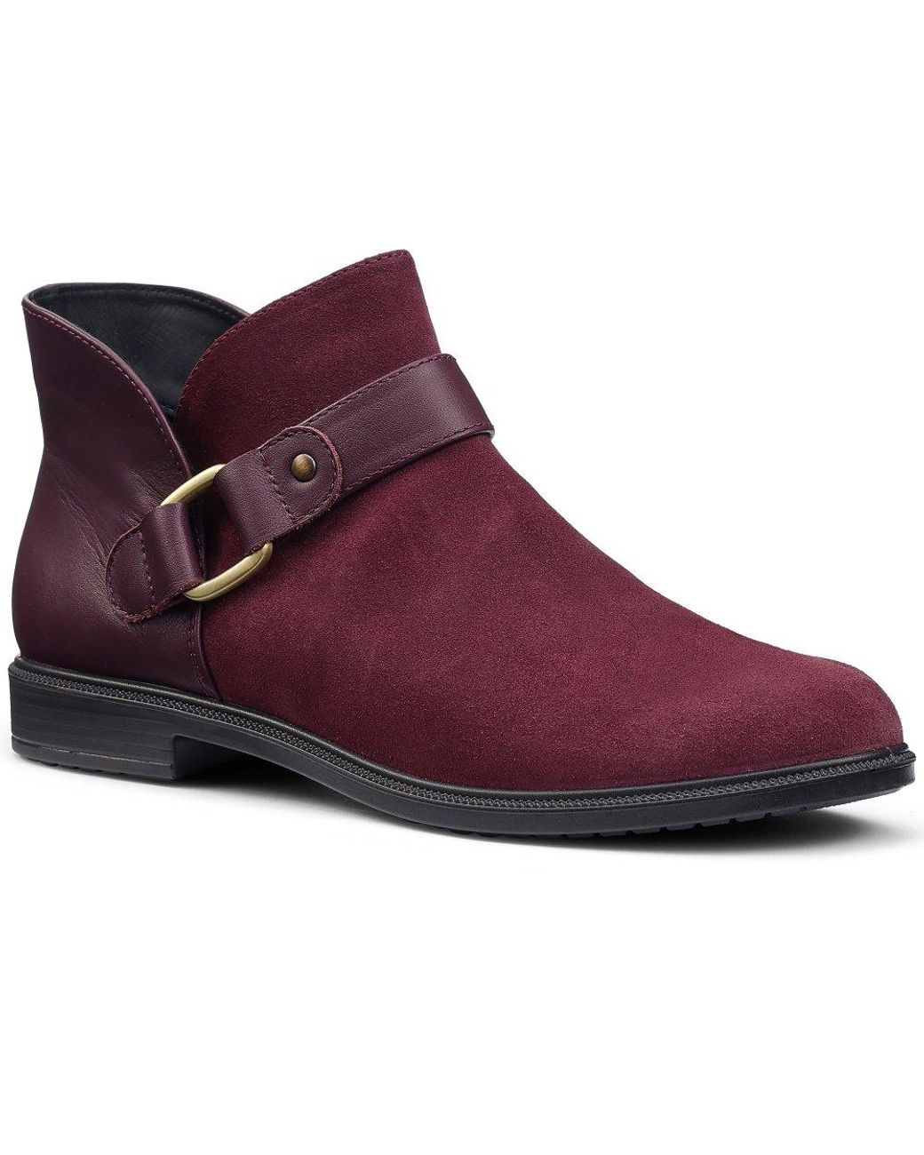 Hotter Purple Linton Ankle Boots