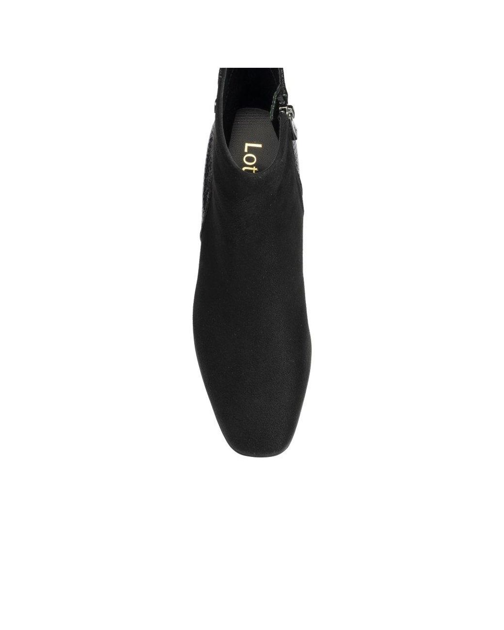 Lotus Black Zelda Ankle Boots