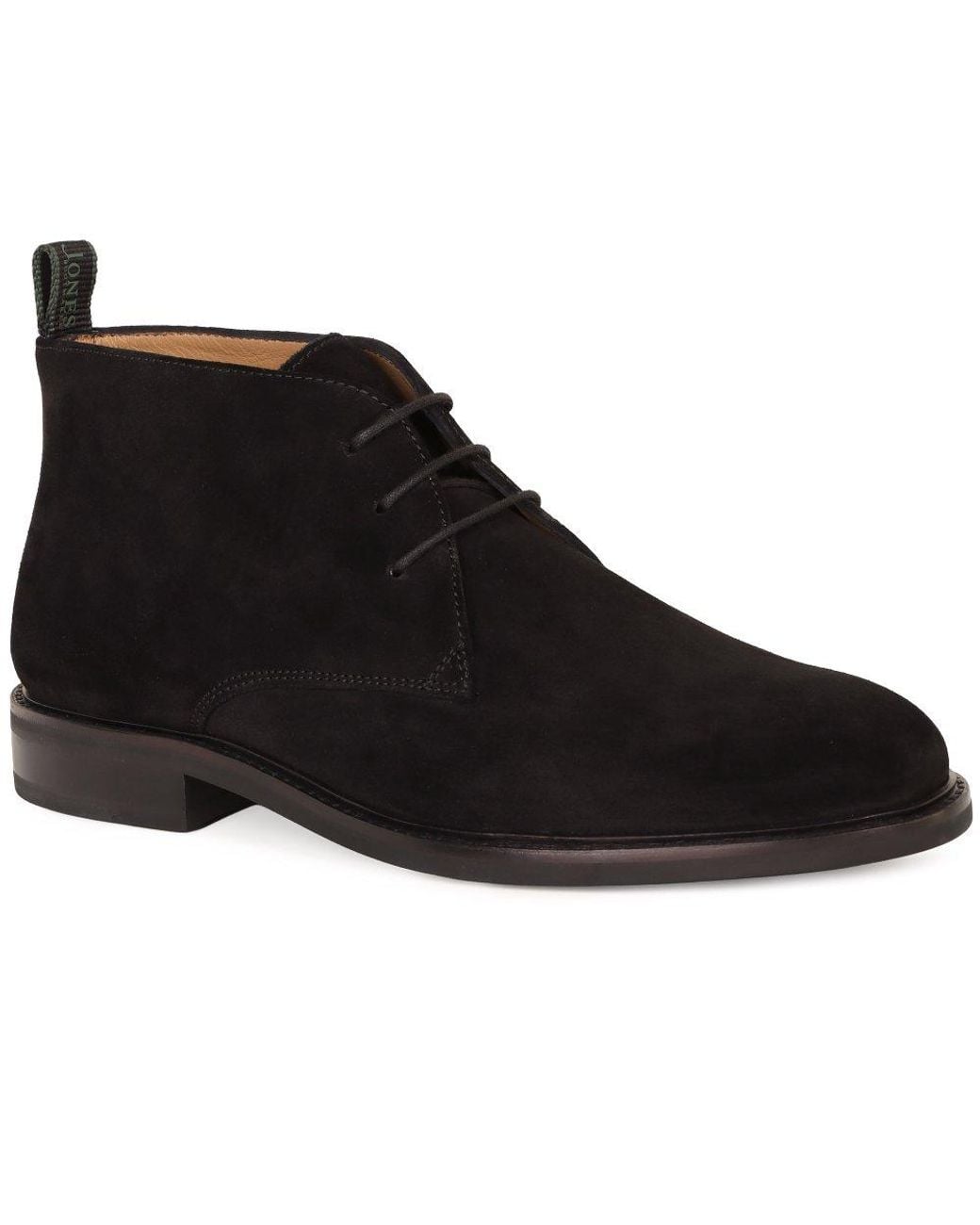 Jones Bootmaker Black Deacon Chukka Boots for men