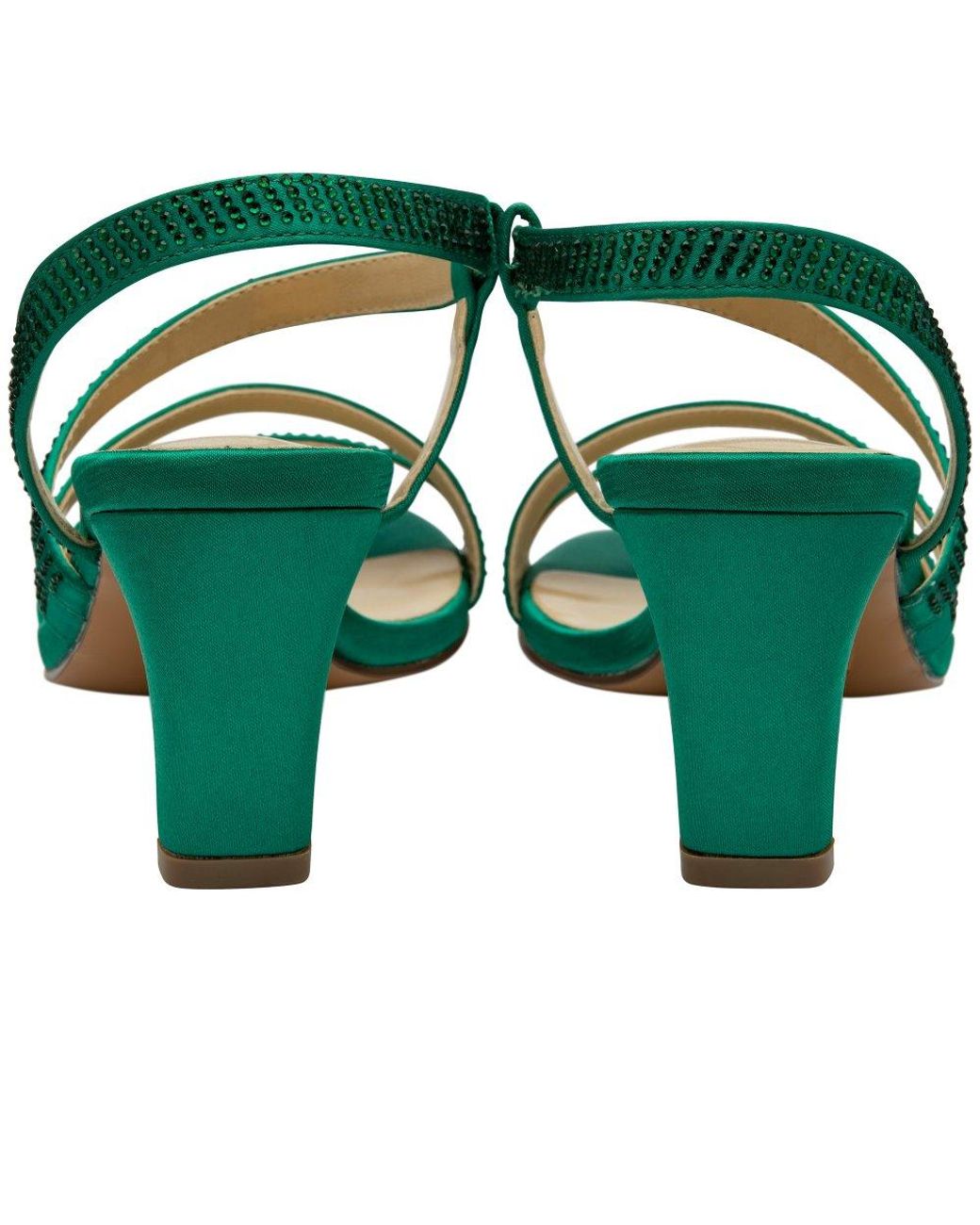 Lotus Green Bernadette Heeled Sandals