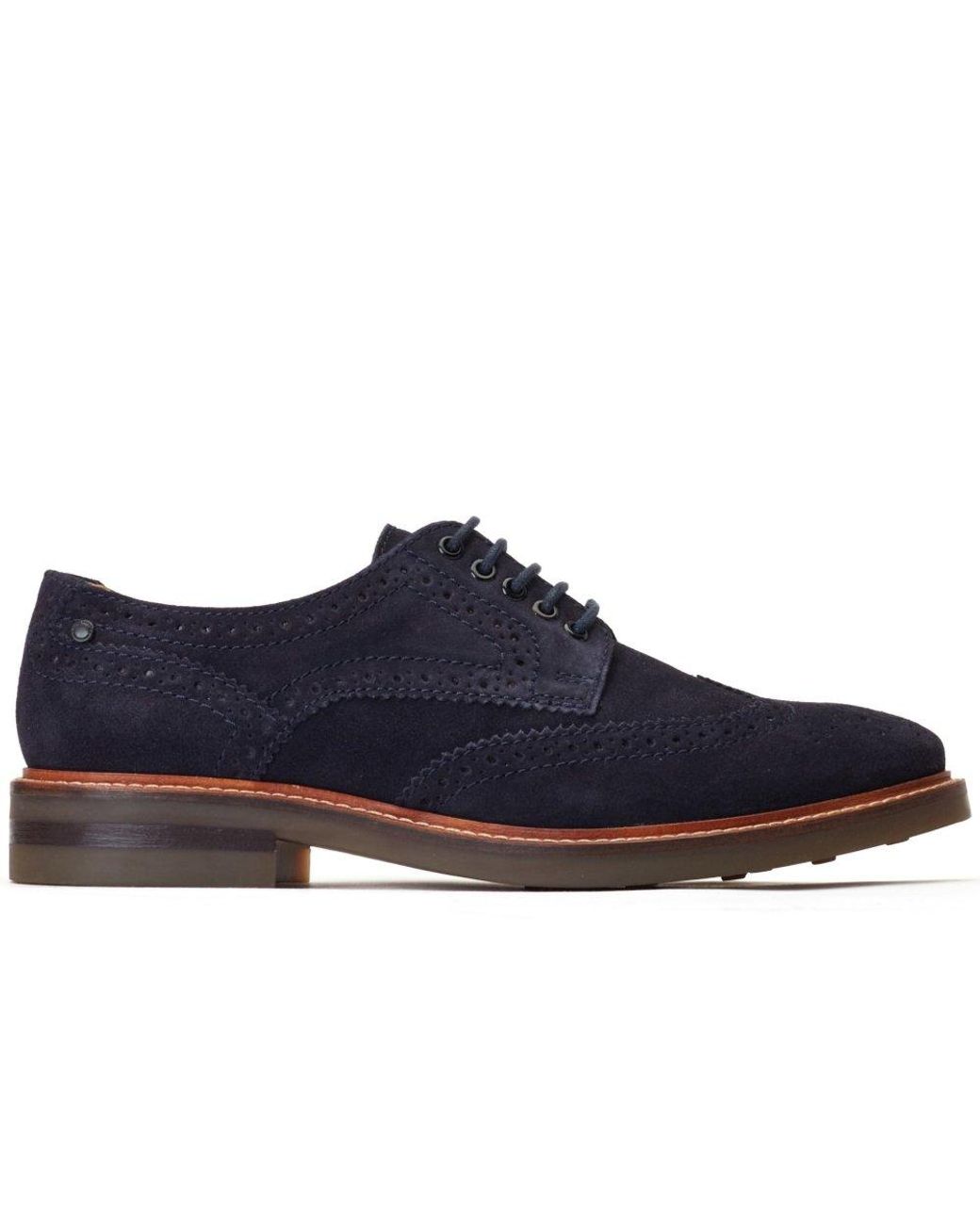 Base London Blue Hatfield Brogues for men