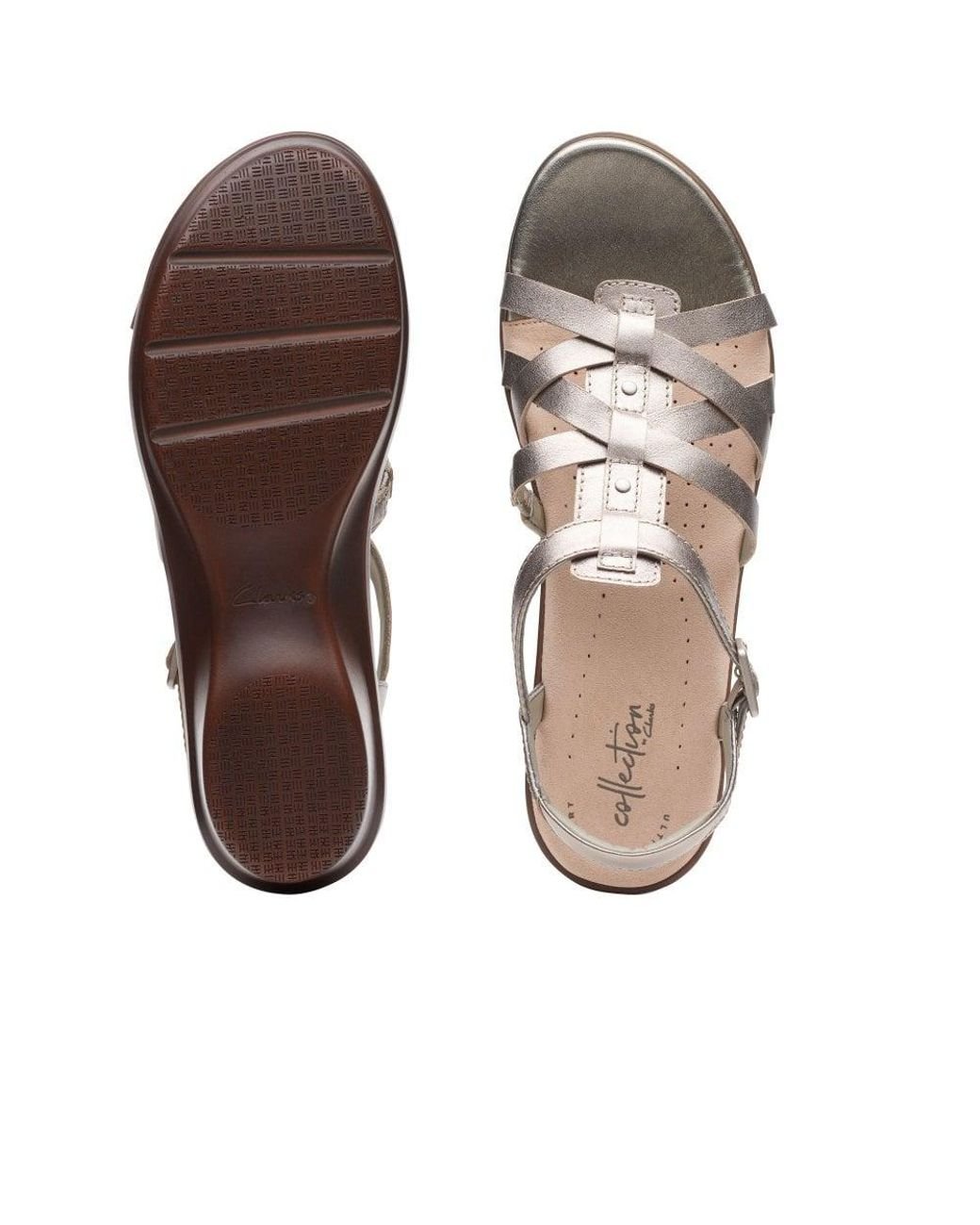 D Or E Fitting Ladies Clarks /'Loomis Katey/' Strappy Leather Sandals