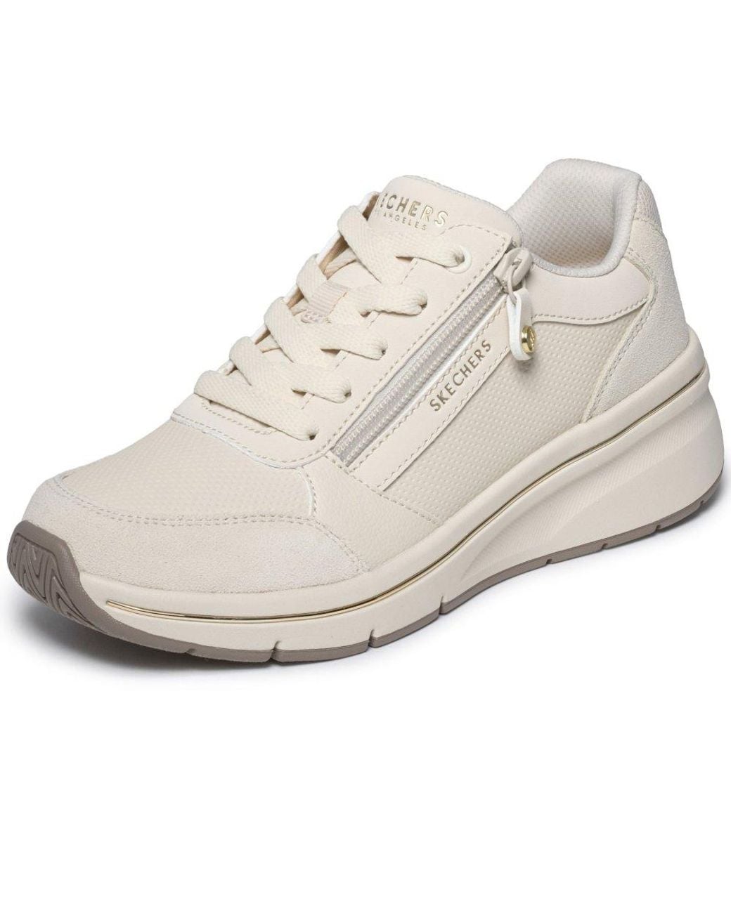 Skechers White Billion Flex Luxe Up Trainers