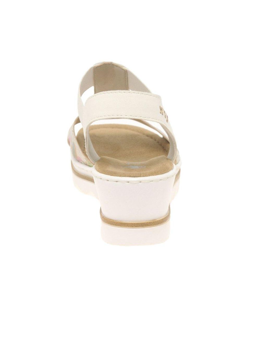 Rieker Metallic Medal Wedge Heel Sandals