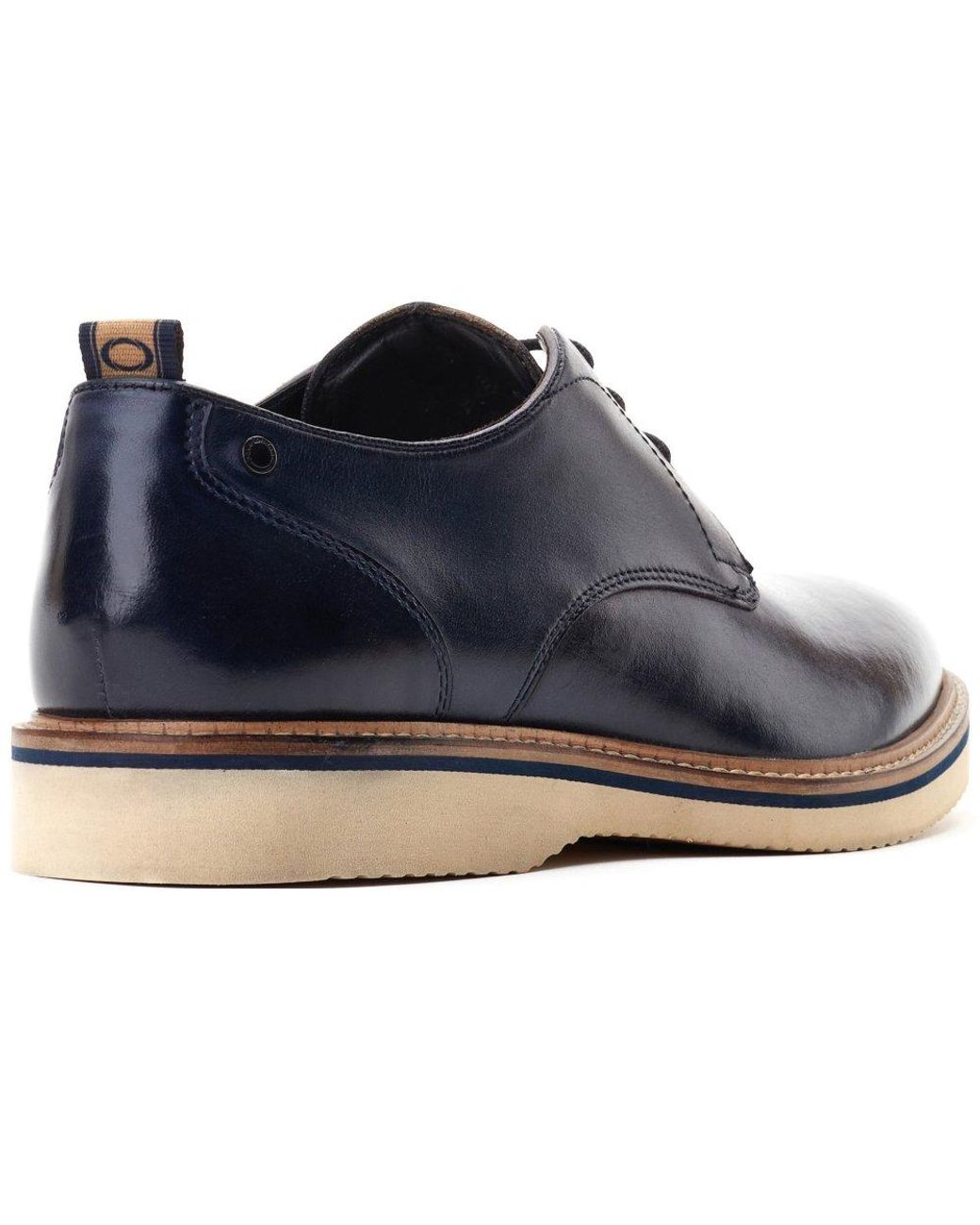 Base London Blue Woody Derby Shoes for men