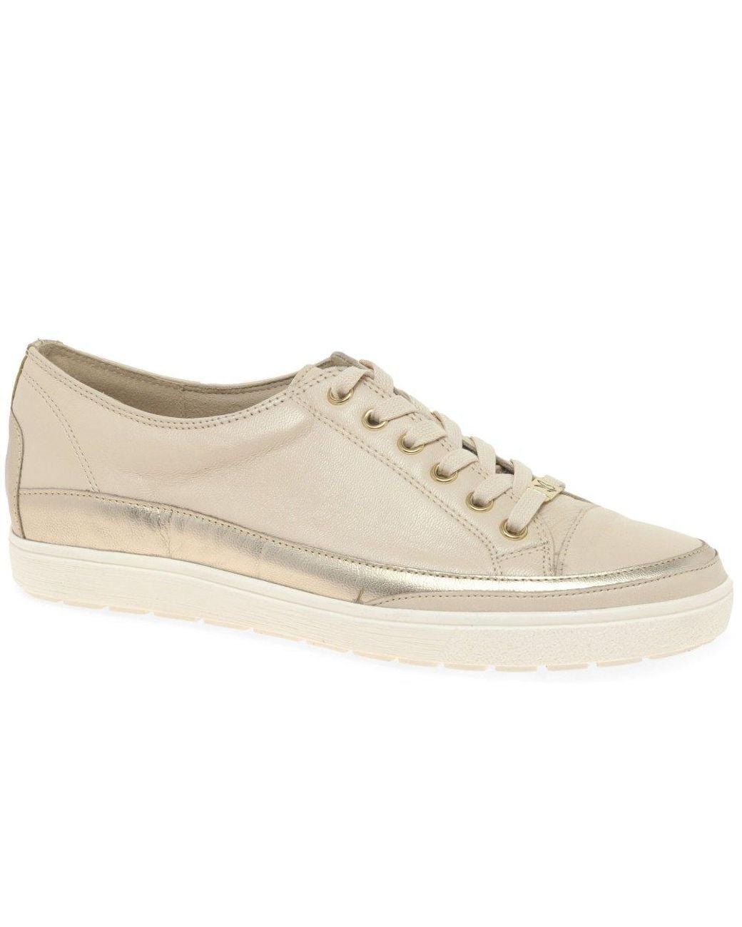 Caprice White Star Casual Lace Up Trainers