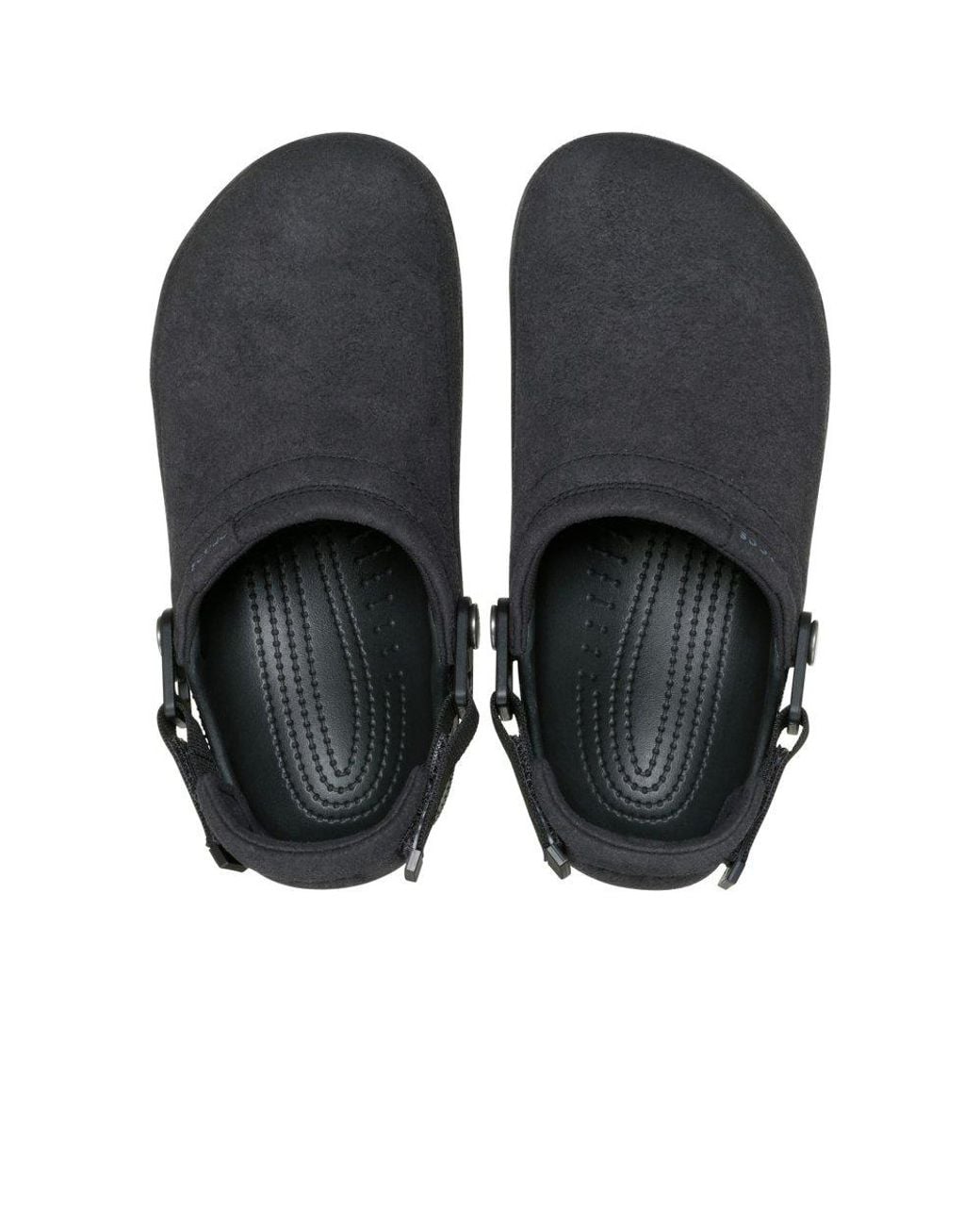 CROCSTM Black Classic Crafted Vegan Suede Clogs