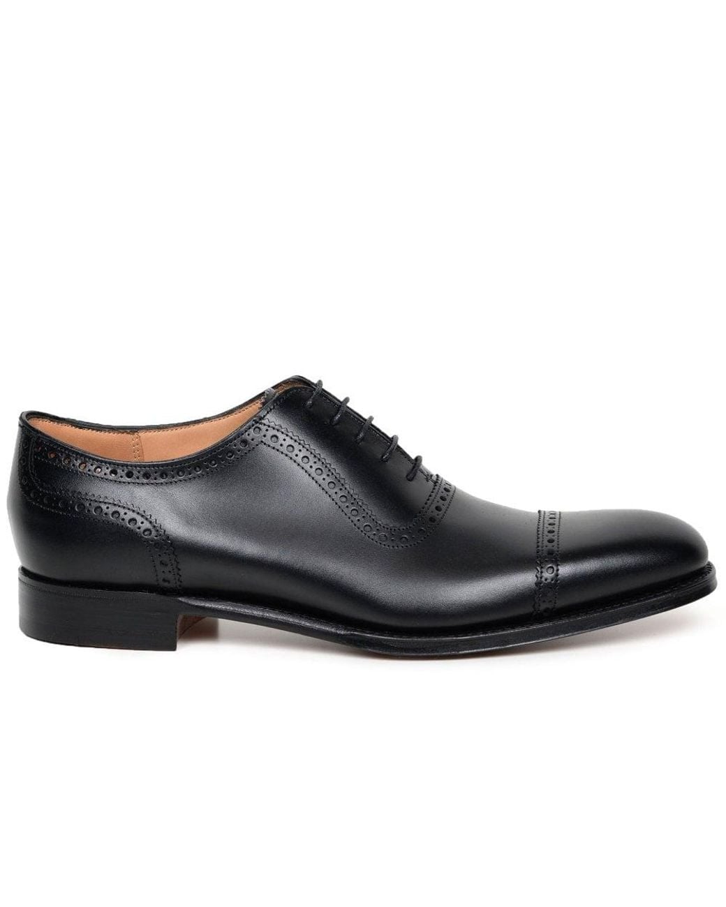 Cheaney Black Fenchurch Oxford Shoes for men