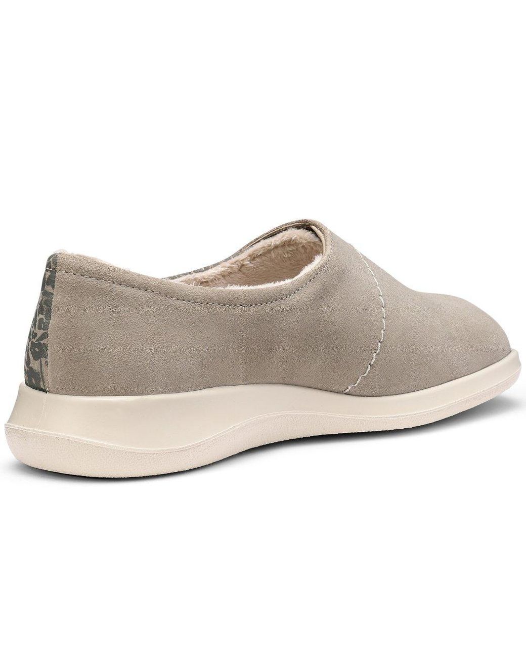 Hotter Gray Wrap Slippers