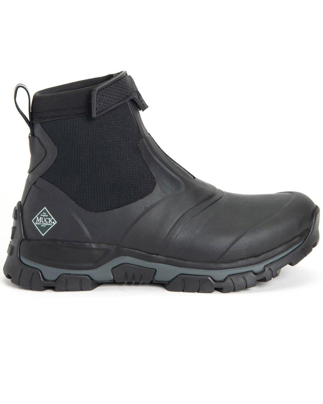 Muck Boot Black Apex Mid Zip Wellingtons for men