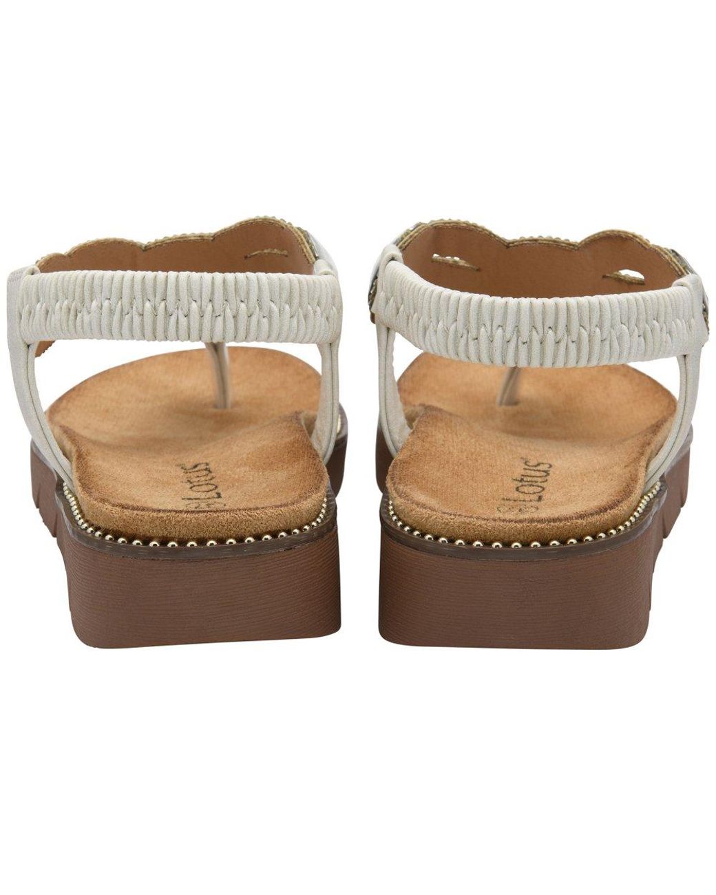 Lotus White Alcina Sandals