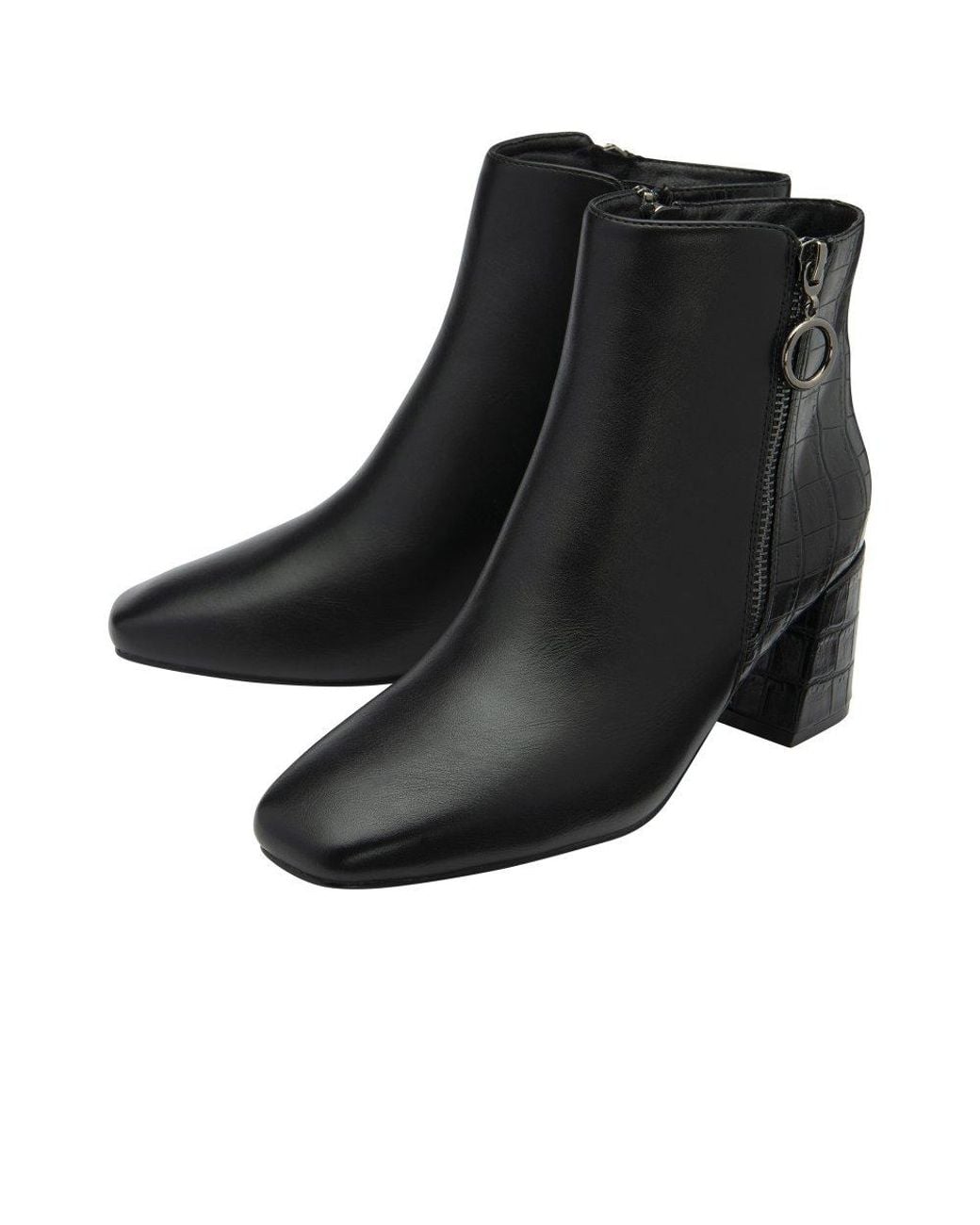 Lotus Black Michaela Ankle Boots