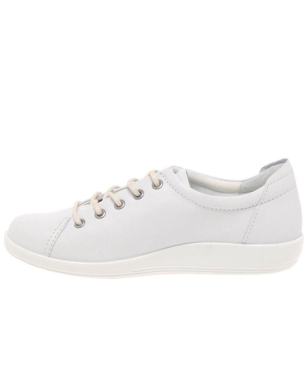 Ecco White Soft 2.0 Tie Shoe Size