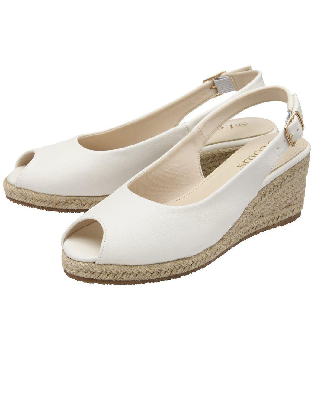 Lotus White Gabriella Wedge Sandals