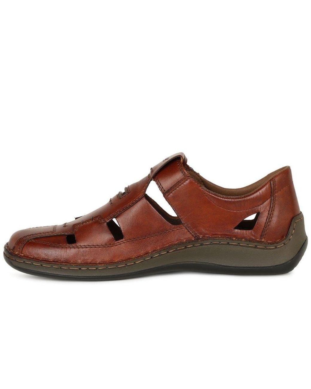 Rieker Brown Founder Fisherman Sandals for men