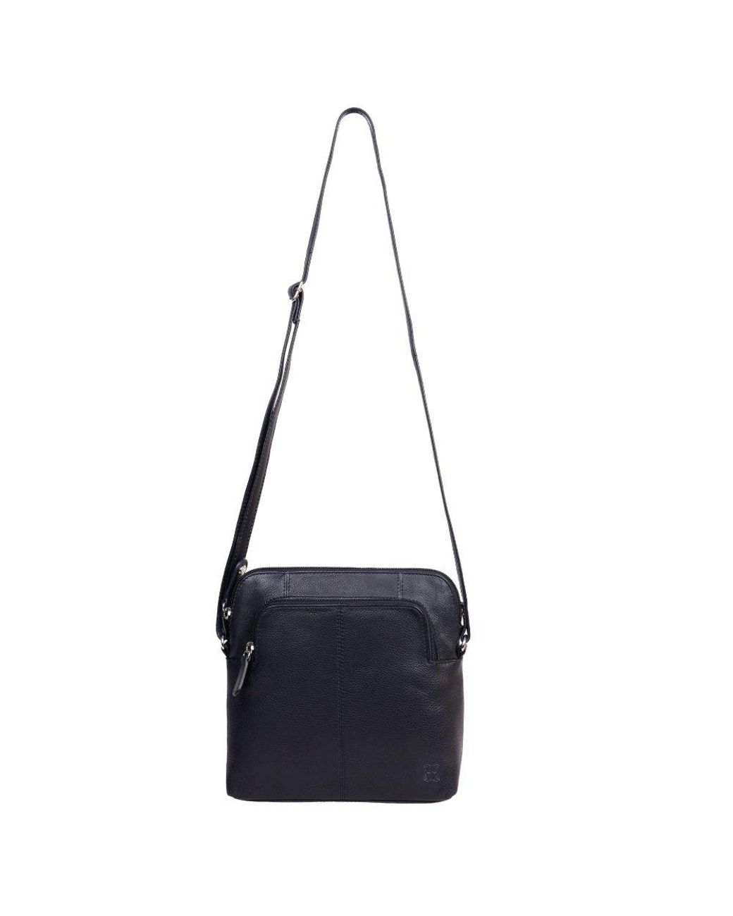 Lakeland Leather Black Raven Cross Body Bag