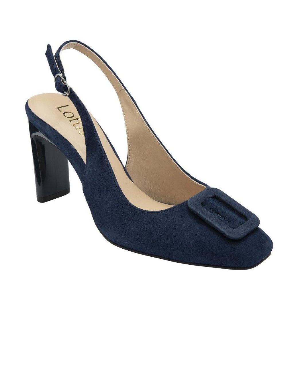 Lotus Blue Luciana Slingback Court Shoes