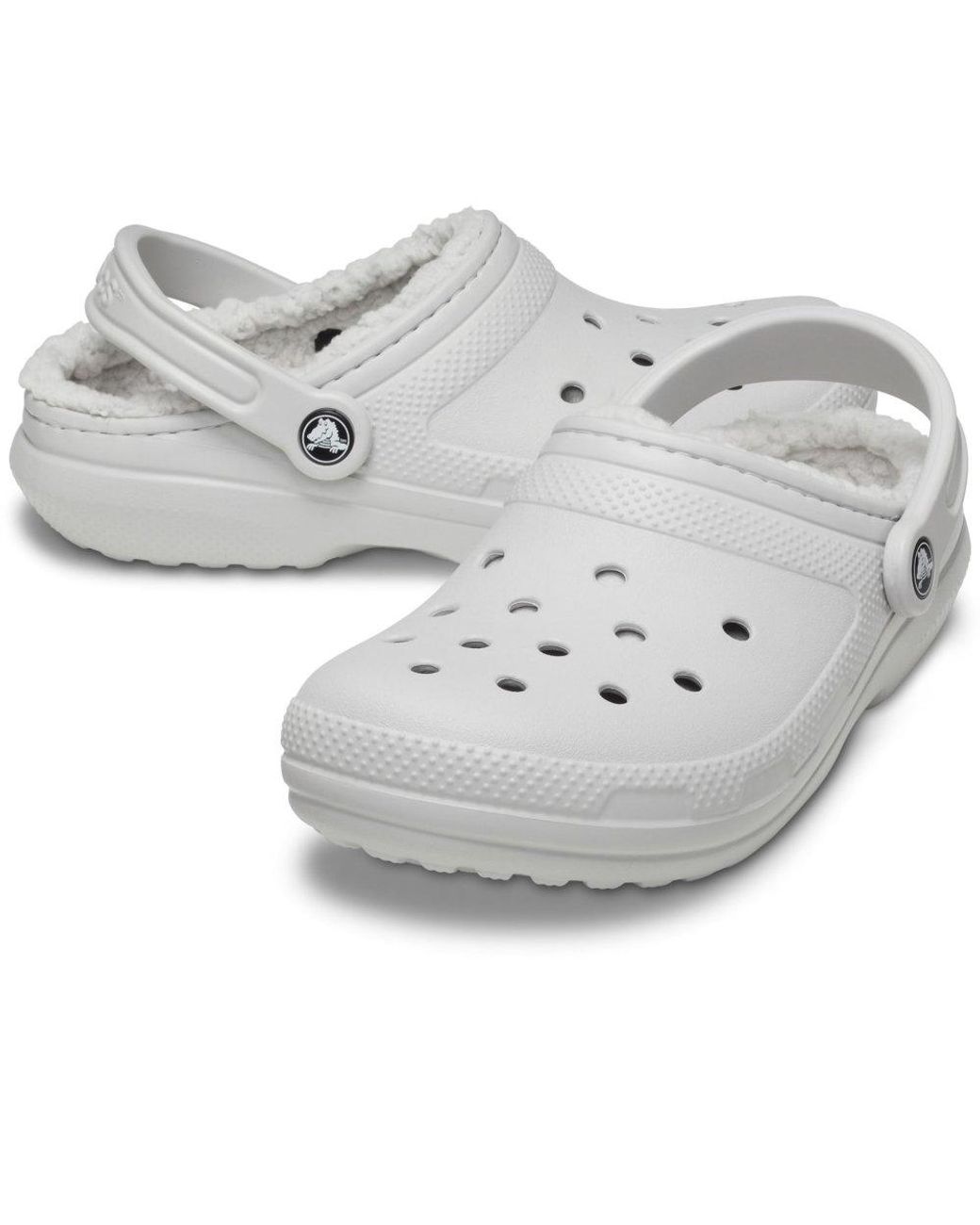 CROCSTM White Classic Lined Clogs for men