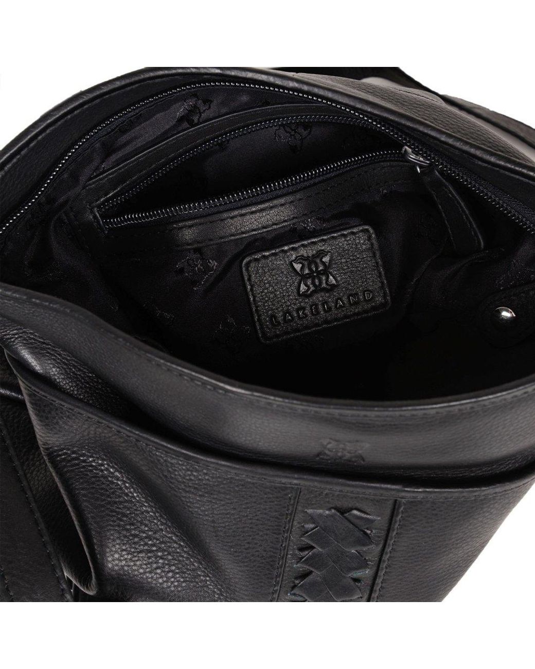 Lakeland Leather Black Farlam Messenger Bag