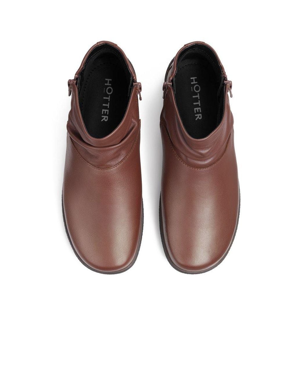 Hotter Brown Murmur Wide Fit Ankle Boots