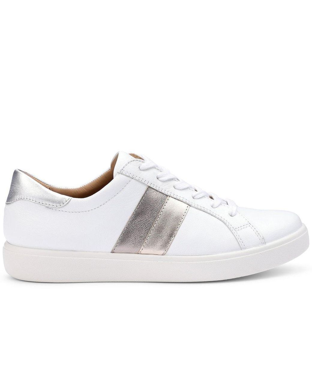 Hotter White Switched Wide Fit Trainers